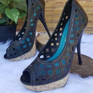 4in Black High Heel Casual Sexy Net Stiletto